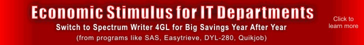 Economic Stimulus for IT Departments -- Spectrum Writer 4GL.